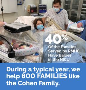 During a typical year, we help 800 families like the Cohen Family.